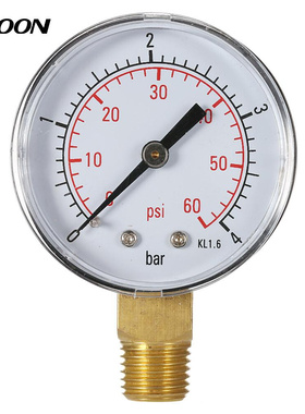 50mm manometer Pool Filter Water Pressure Dial Hydraulic Pre