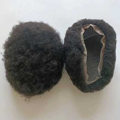 afro toupee for black men full lace 1b color 6inch long afro