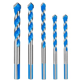 5Pcs Triple-cornered Drill Bit Set Overlord Handle Multifunc