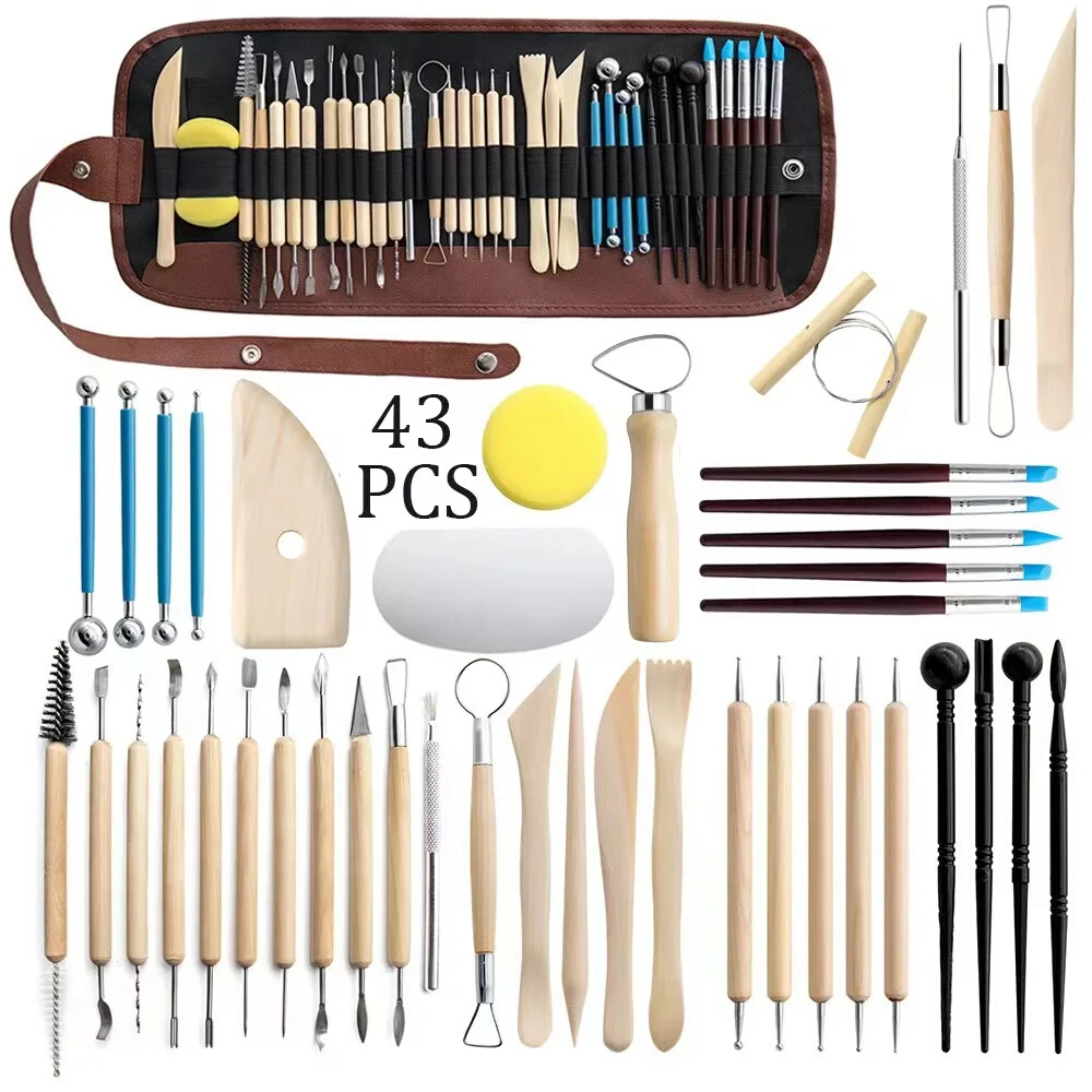 Pottery Clay Sculpting Tools Kit 8-61 Pcs/Set Ceramic Wax