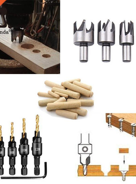 Woodworking Countersunk Drill Set With Hexagonal Handle