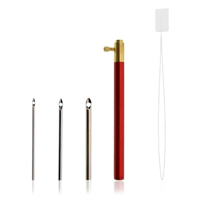 Embroidery Crochet Hook with 3 Needles Punch Threader Set Kn