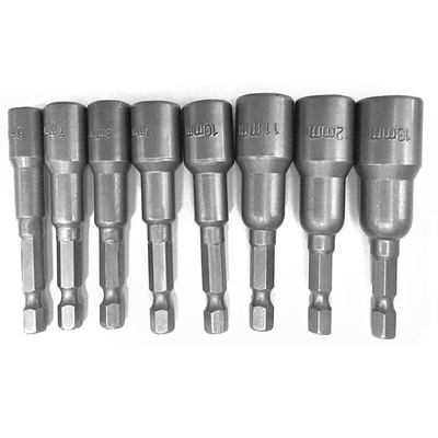 8pcs 1/4 inch Hex netic Nut Driver Socket Set Metric Impact