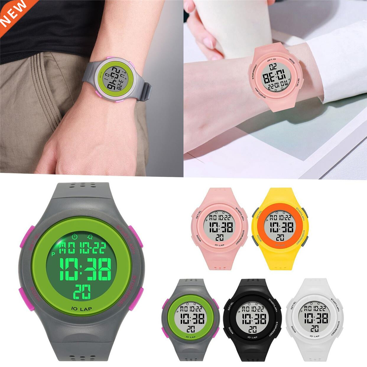 Electronic Watches For Women Men LED Luminous Alarm Clock Fa
