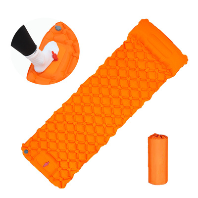 Outdoor Sleeping Pad Camping Inflatable Mattress Built-in