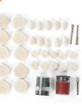 36PCS Wool Felt Grinding Buffing Wheels Pads Kit Wool Polish