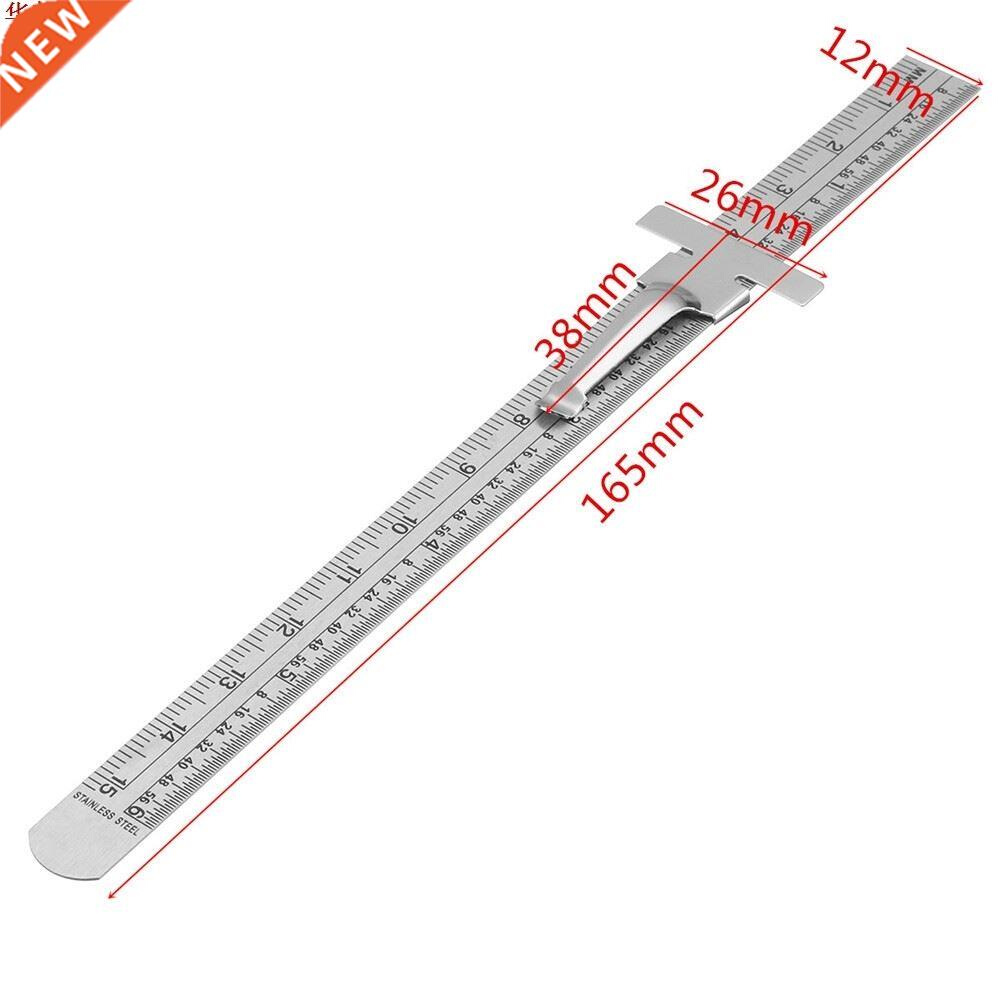 6 Inch 0-150mm Stainless Steel Gauge Standard Rule Scale Dep