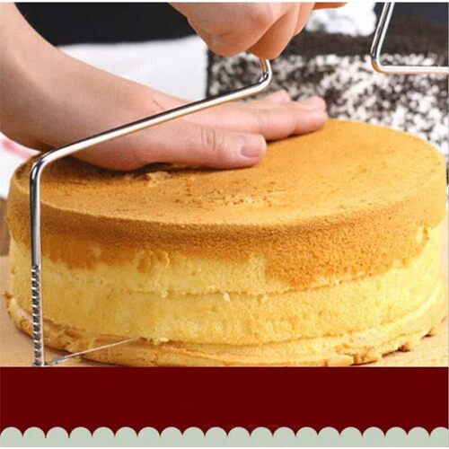 Double Line Adjustable Metal Cake Cutter Stainless Steel Cak