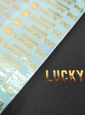 50PCS Metal transfer sticker 3D custom logo name-adhesi