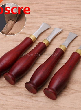 1PC Leather Craft DIY Shallow Round Handle Edge Creasing Pre