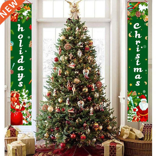 Merry Christmas Banner Garden Christmas Ornaments Tree Chris