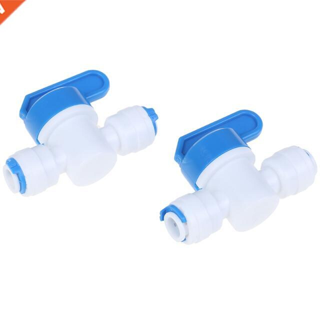2 Pcs 6.5mm Quick-connect Ball Valve Through Switch 1/4 Inch