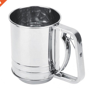 Kitchen Stainless Steel Double Layer Manual Flour Sifter Sie