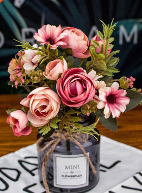 autumn fake tea rose silk flower fall Gerbera Daisy artifici