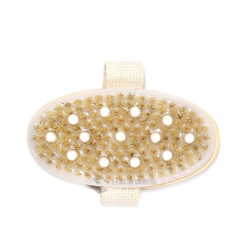2 In 1 Dry Skin Body Brush Natural Bristle Dead Skin Remover