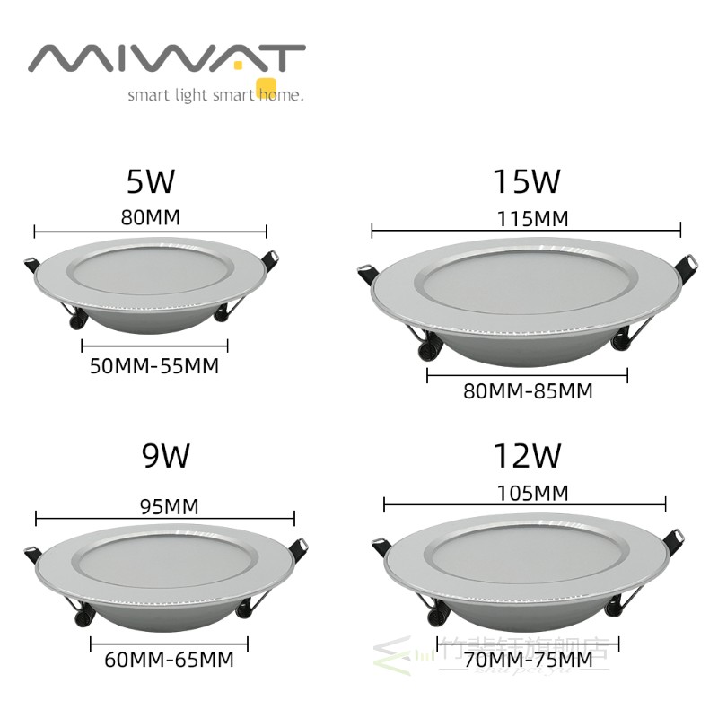 LED Downlight Tricolor Ceiling Light 5W 9W 12W 15W Donw Ligh