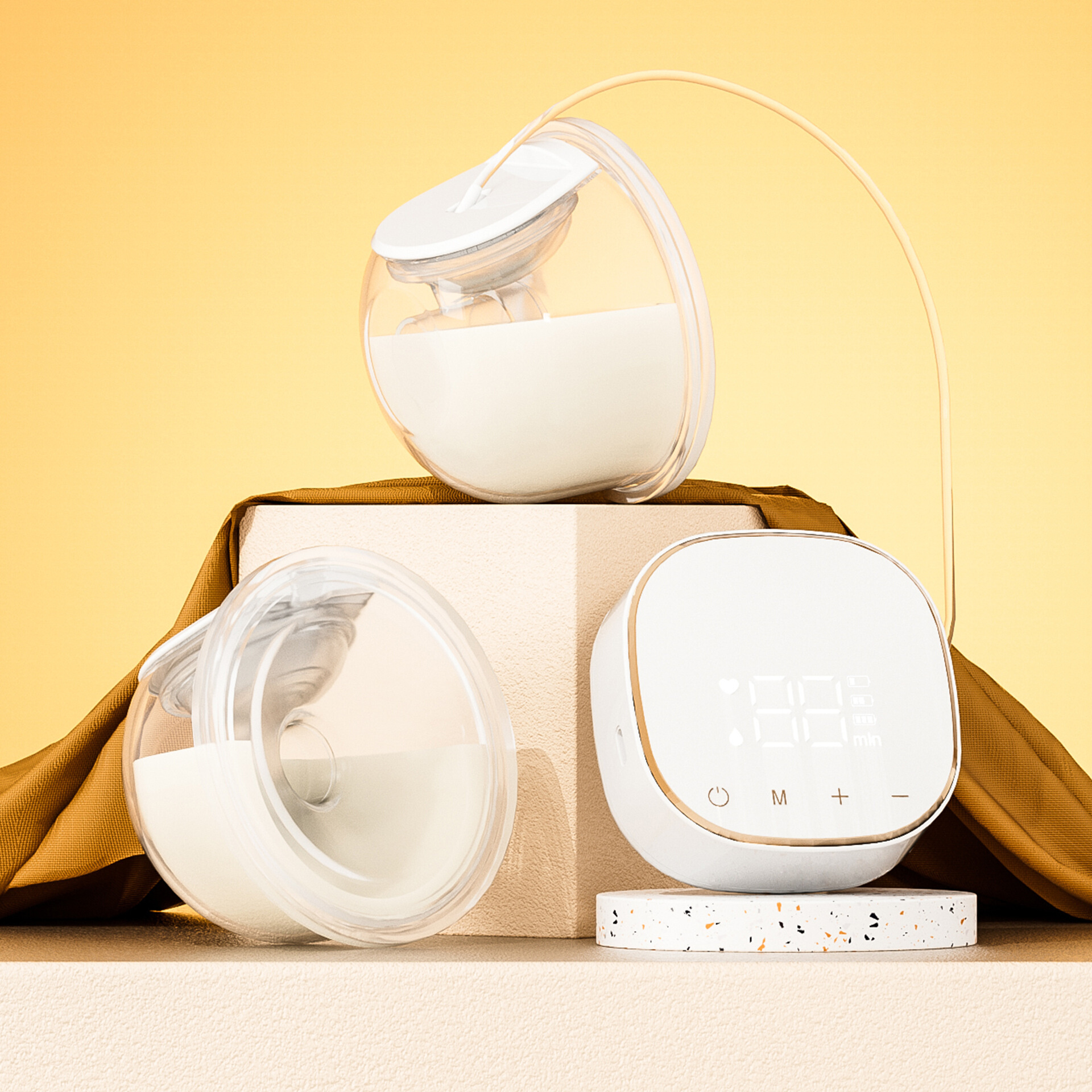 Double Electric Breast Pump Charged Easy Carry Outdoors Milk