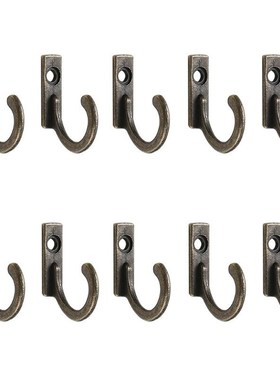 10 Pcs Storage Rack Single Prong Hook Bronze Silver apply to
