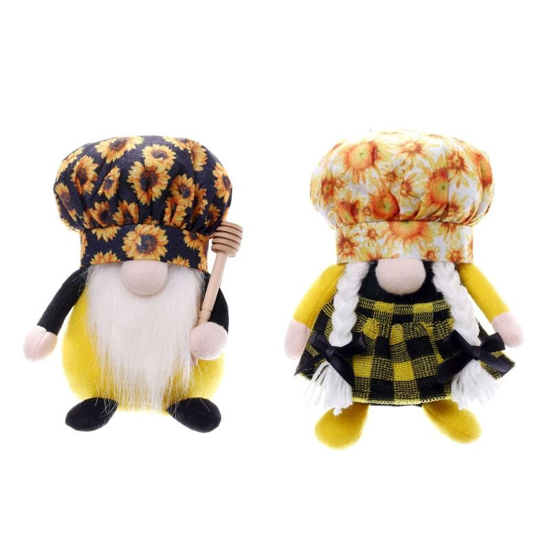 Sunflower Chef Gnome Scandinavian Tomte Nisse Swedish Bee El