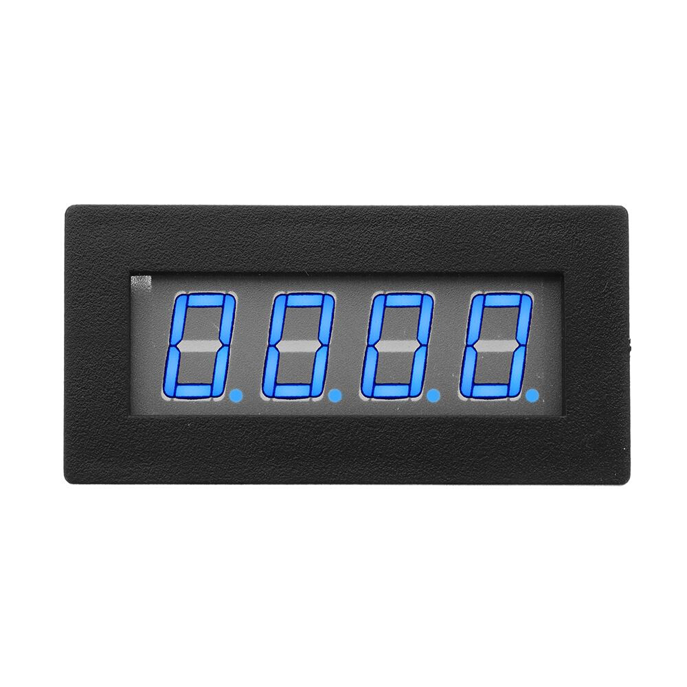 DC8V~15V 4 LED Blue Red Tachometer RPM Speed Meter 72mm x 36