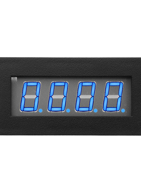 DC8V~15V 4 LED Blue Red Tachometer RPM Speed Meter 72mm x 36