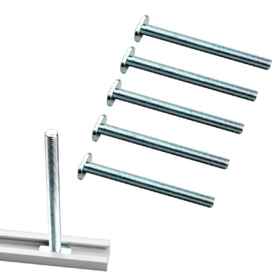 5pcs/set M8 T Nut Screws Carbon Steel Screw For 19x9.5mm T-t