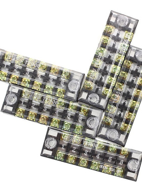 5 Pcs 600V 15A 6 Positions 2 Rows Barrier Screw Terminal Blo