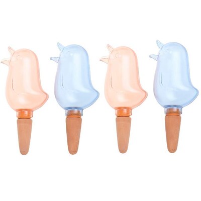 4 Pcs Bird Shape Clear Plant Waterer Clear Self Watering Dev