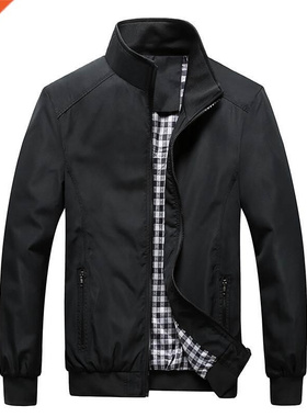 Quality Bomber Solid Casual Jacket Men Spring Autumn Outerwe