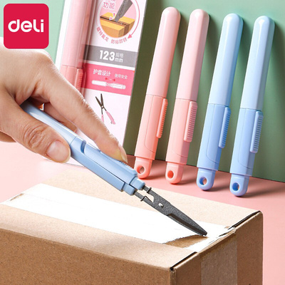 Deli Foldable Scissors Portable Anti Stick for kids Aldult
