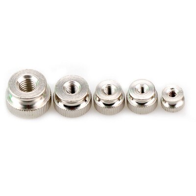 10PCS M3 M4 Nickel Plated Knurled Thumb Screws Nuts Step Han