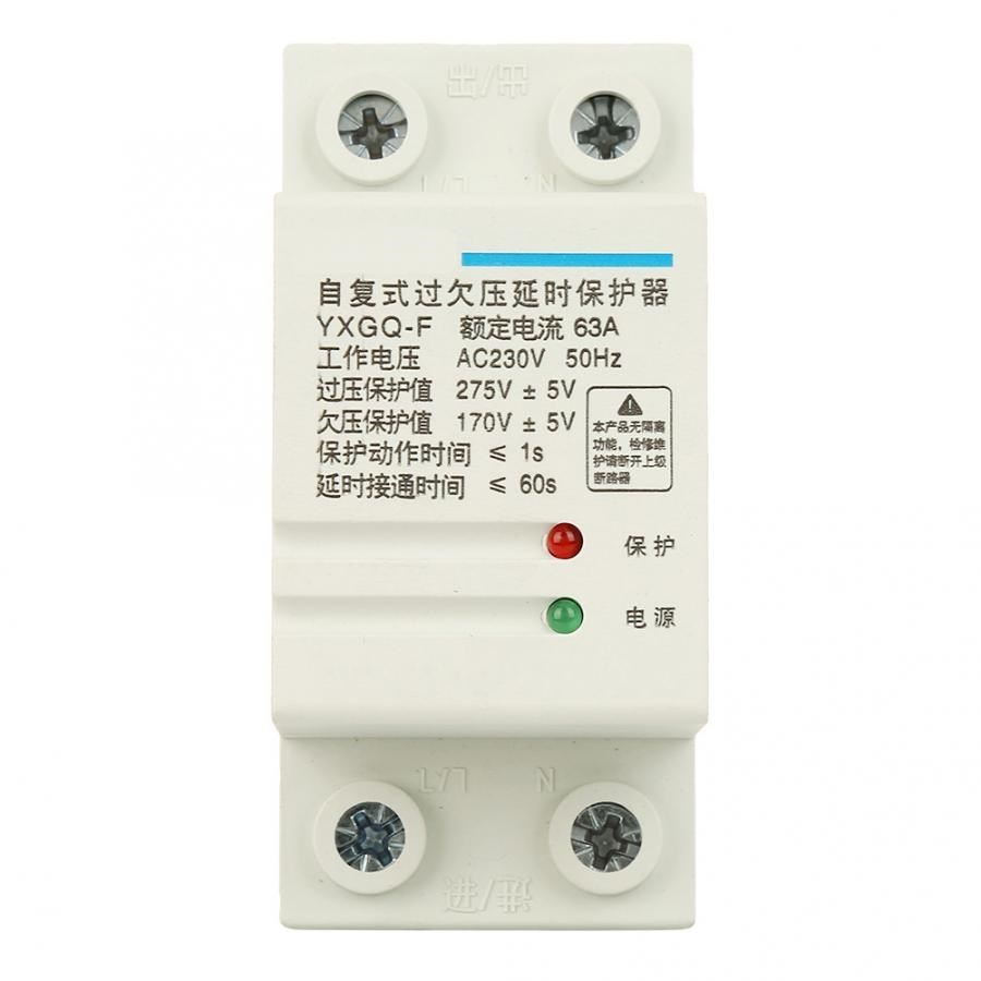 Voltage Protective Device 2P 63A 3-Phase 4-Wire Automatic Re