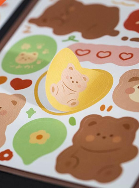 Mohamm 2PCS/1 Box Sticker Cartoon Cute Decoration Scrapbooki