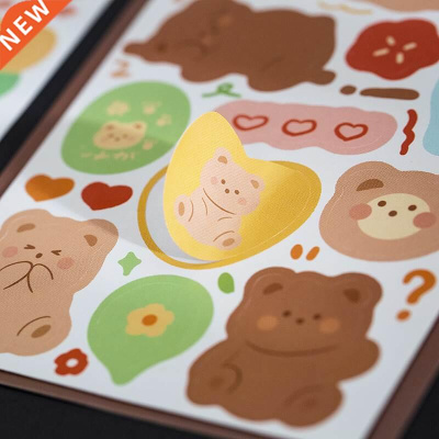 Mohamm 2PCS/1 Box Sticker Cartoon Cute Decoration Scrapbooki