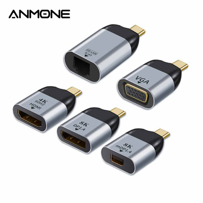 4K USB Type C To HDMI Adapter Male To Female VGA DP 8K Cabl