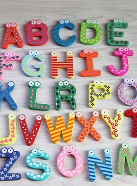 26 Letters Kids Wooden Alphabet Fridge Magnet Child Educatio