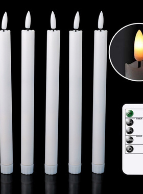 Pack of 6 Battery Operated Flickering Taper Candles With跨境