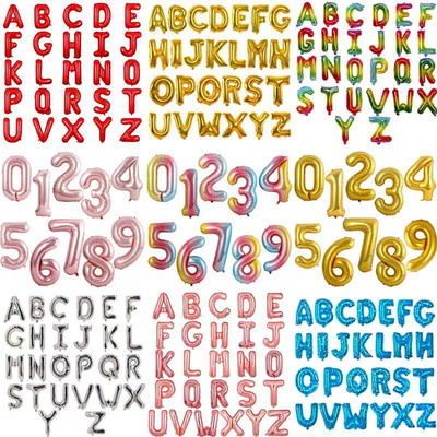 40 inch Letter A to Z Alphabet Foil Balloons Letter Birthday