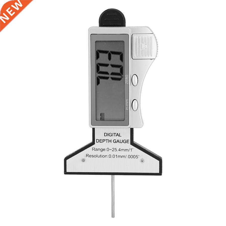 Digital Tire Depth Gauge Spring-Back Type LCD Display Metal