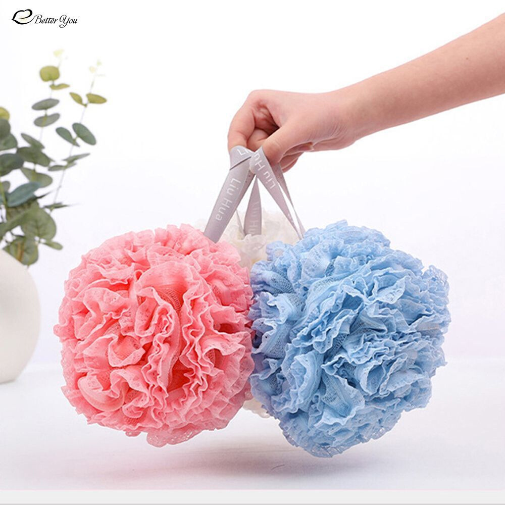 Large Size Bath Shower Loofah Sponge Pouf Body Wash Scrubber