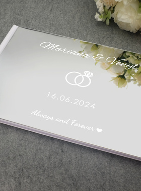 Custom Wedding Guest Book Personalized Signature Book Guests
