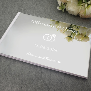 Custom Wedding Guest Book Personalized Signature Book Guests