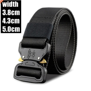 Military Tactical Belt Nylon Army Belts Black Metal Buckle 1