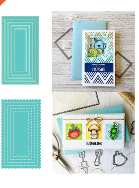 Popular Stitched Scallop Mini Slim Stacklets Slimline Metal