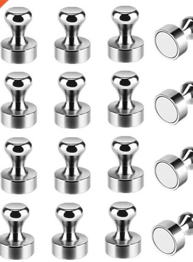 16 Pcs Magnetic Push Pins, Thumb Tacks, Refrigerator Fridge