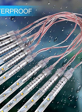Rain Drop String Lights Led Meteor Shower Tube Lights Icicle