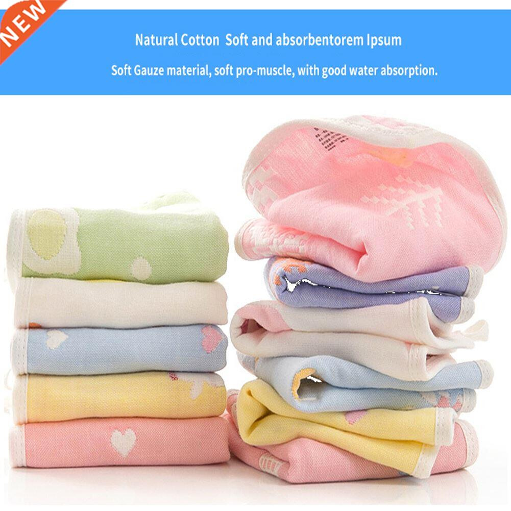 Cotton Newborn Baby Bathing Towels Square 6 Layers Cartoon