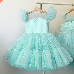 Summer Princess Girl Tutu Dress Party Wedding Birthday Dres