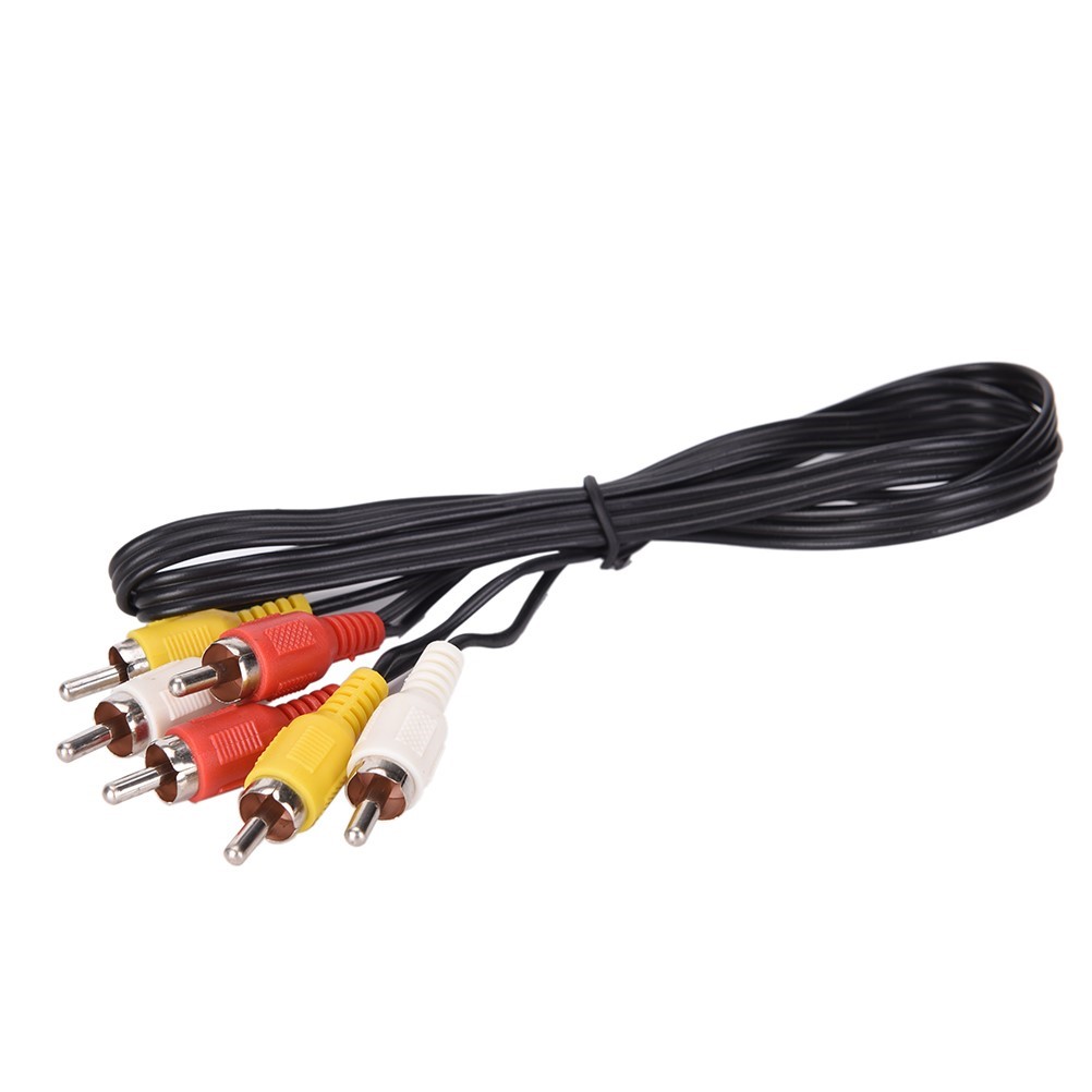 JETTING 1Pcs 3 RCA Male to 3 RCA Male Composite Audio Video