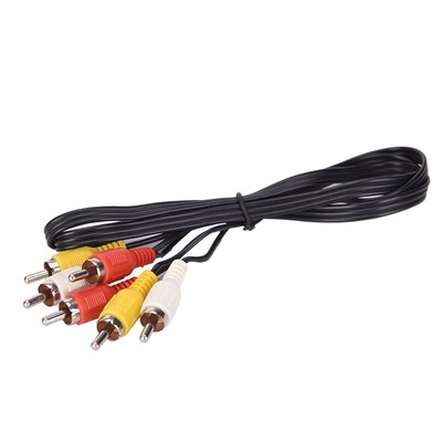 JETTING 1Pcs 3 RCA Male to 3 RCA Male Composite Audio Video